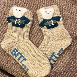 Adorable Bear Knit Socks